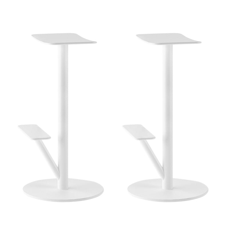 Metal Backless Counter Stool Modern Indoor Bar Stool with Footrest