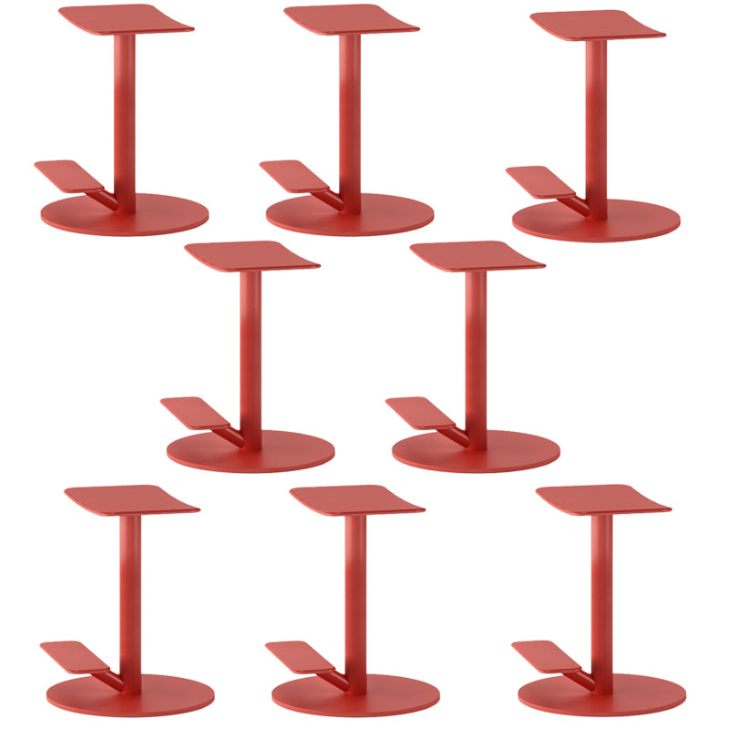 Metal Backless Counter Stool Modern Indoor Bar Stool with Footrest