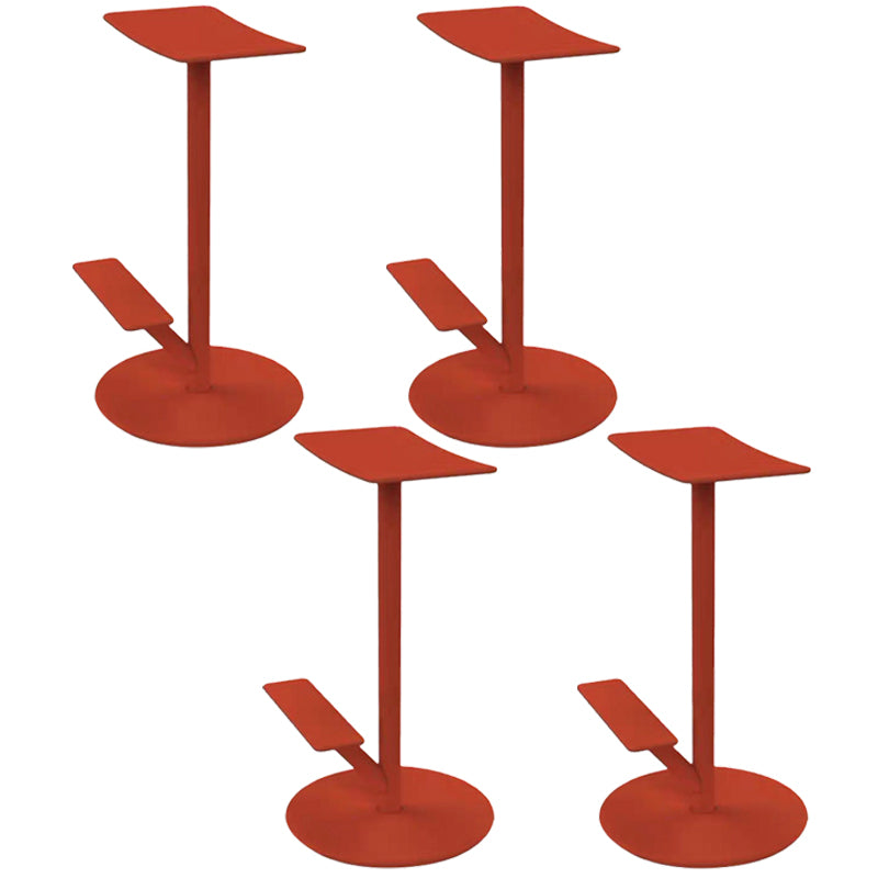 Metal Backless Counter Stool Modern Indoor Bar Stool with Footrest