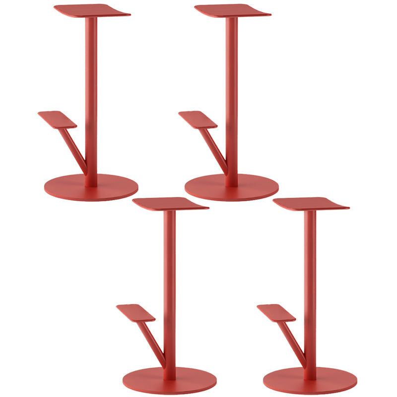 Metal Backless Counter Stool Modern Indoor Bar Stool with Footrest