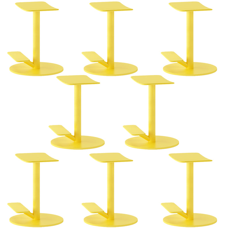 Metal Backless Counter Stool Modern Indoor Bar Stool with Footrest