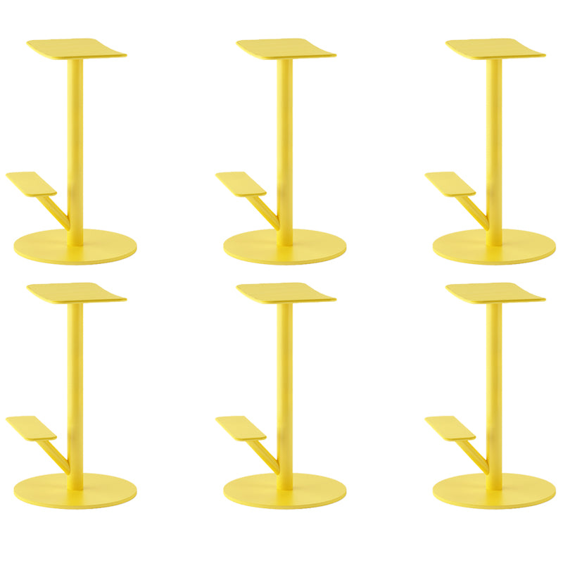 Metal Backless Counter Stool Modern Indoor Bar Stool with Footrest