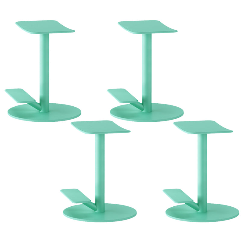 Metal Backless Counter Stool Modern Indoor Bar Stool with Footrest