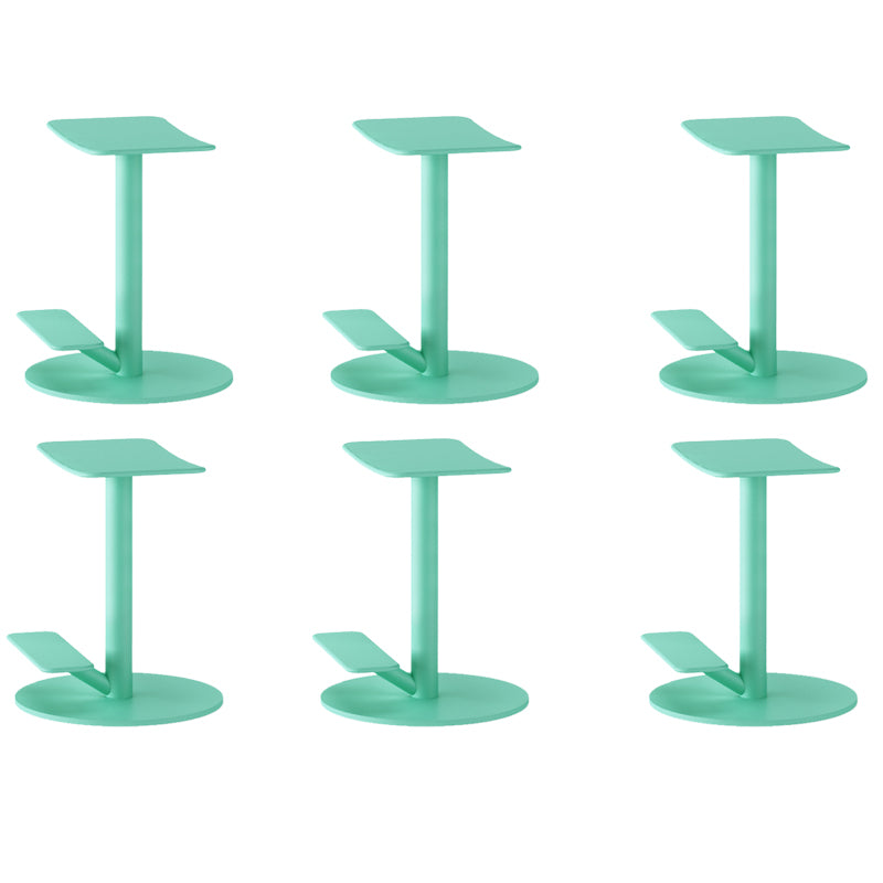 Metal Backless Counter Stool Modern Indoor Bar Stool with Footrest