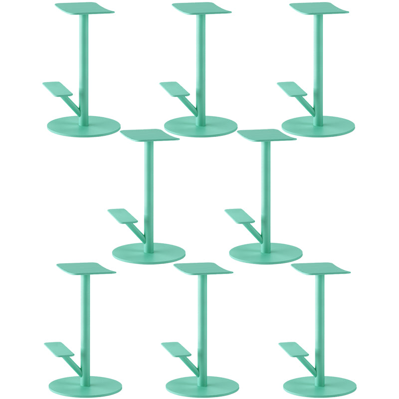 Metal Backless Counter Stool Modern Indoor Bar Stool with Footrest