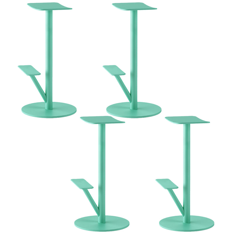 Metal Backless Counter Stool Modern Indoor Bar Stool with Footrest