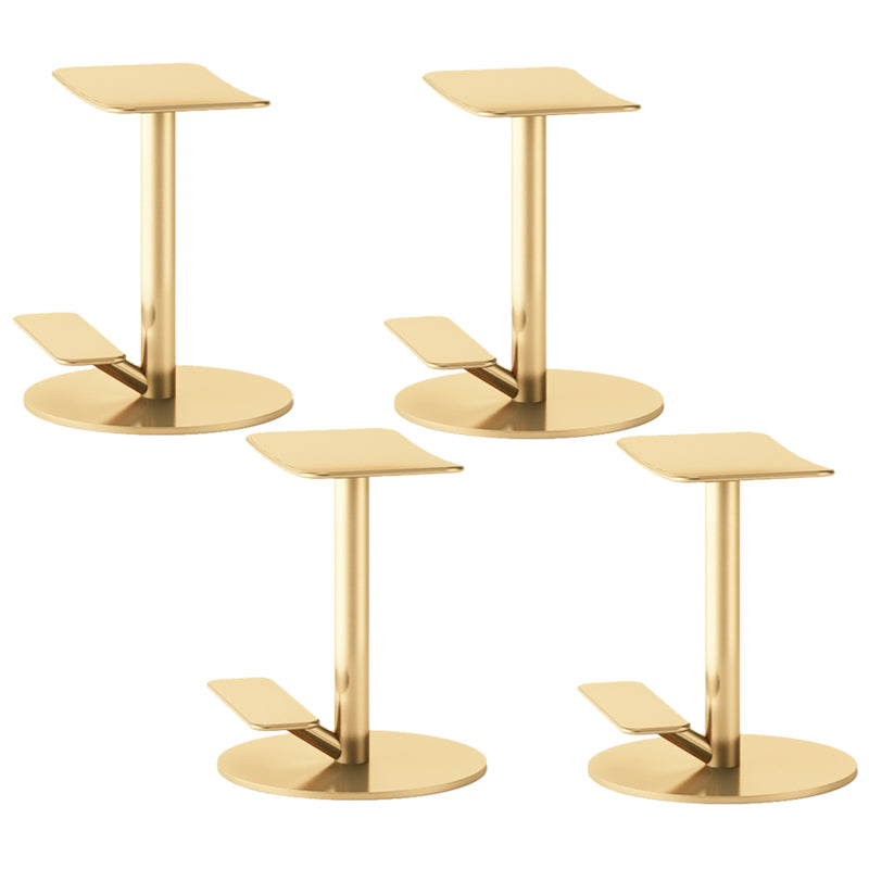 Metal Backless Counter Stool Modern Indoor Bar Stool with Footrest