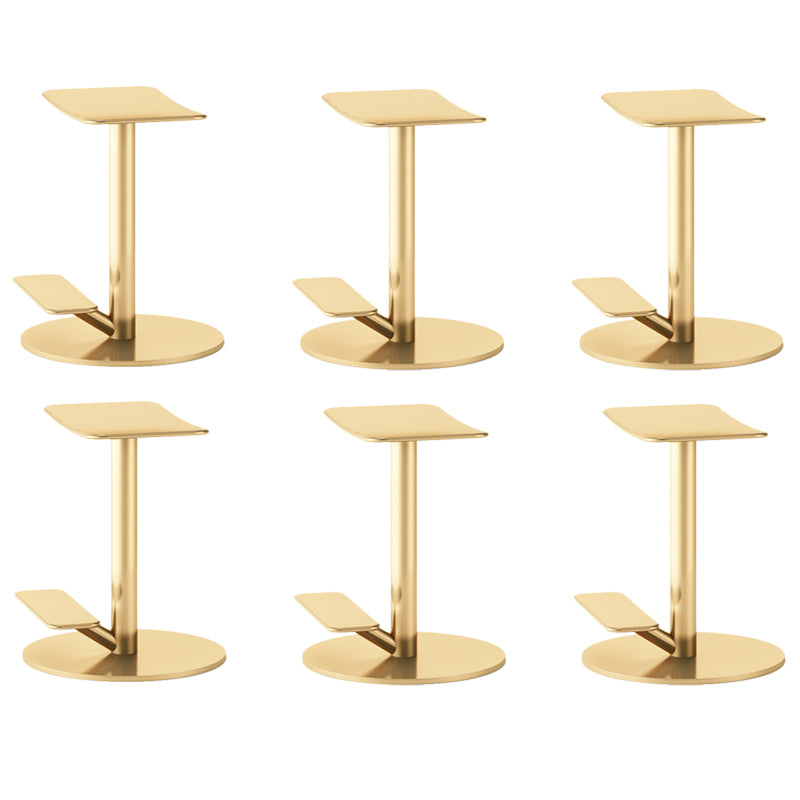 Metal Backless Counter Stool Modern Indoor Bar Stool with Footrest