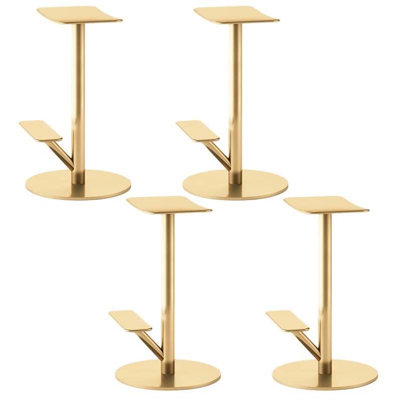 Metal Backless Counter Stool Modern Indoor Bar Stool with Footrest