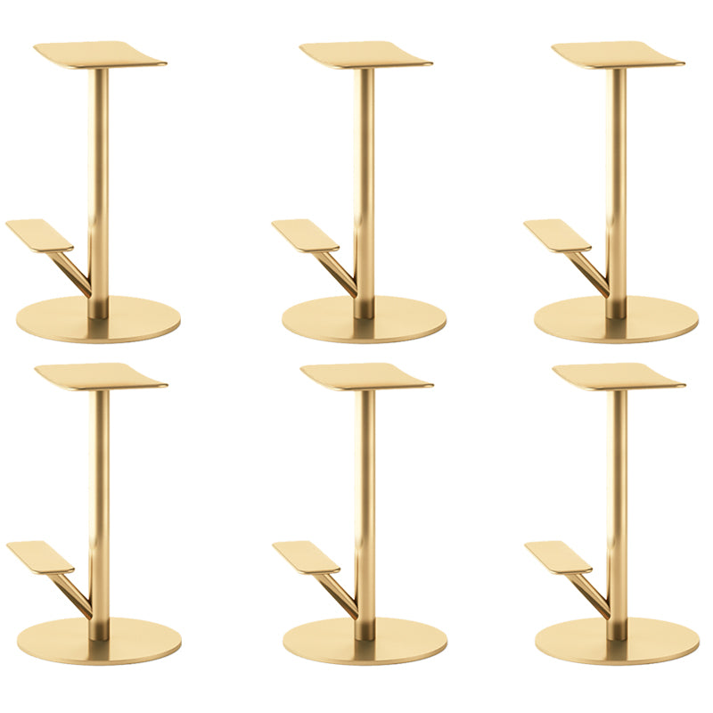 Metal Backless Counter Stool Modern Indoor Bar Stool with Footrest