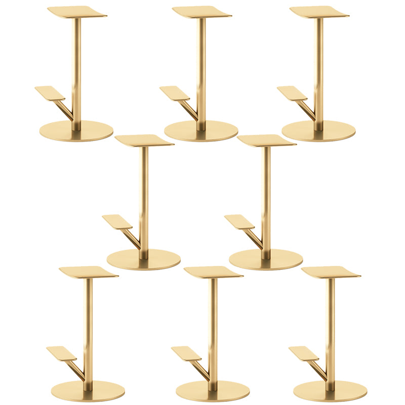 Metal Backless Counter Stool Modern Indoor Bar Stool with Footrest