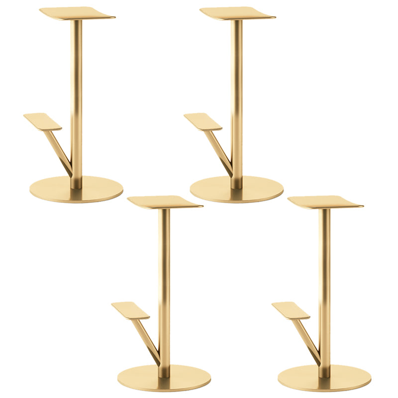 Metal Backless Counter Stool Modern Indoor Bar Stool with Footrest