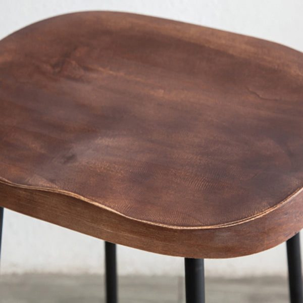 Modern Footrest Solid Wood Bar Stool Dessert Shop Backless Stool