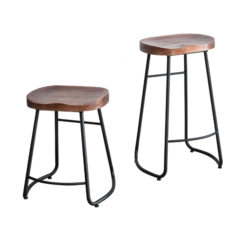 Modern Footrest Solid Wood Bar Stool Dessert Shop Backless Stool