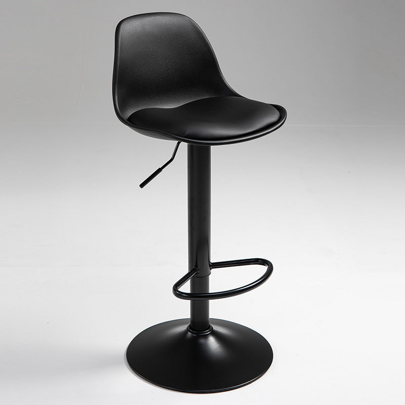 Plastic Adjustable Height Bar Stool Contemporary Upholstered Bar Stool