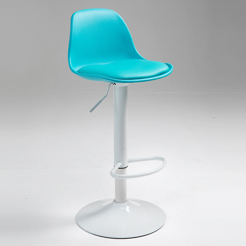Plastic Adjustable Height Bar Stool Contemporary Upholstered Bar Stool