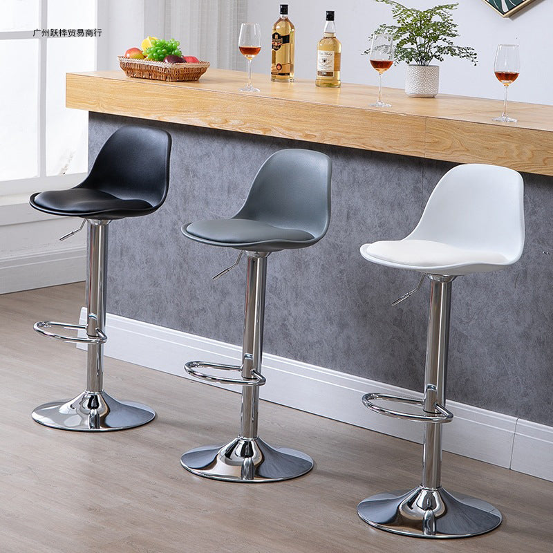 Plastic Adjustable Height Bar Stool Contemporary Upholstered Bar Stool
