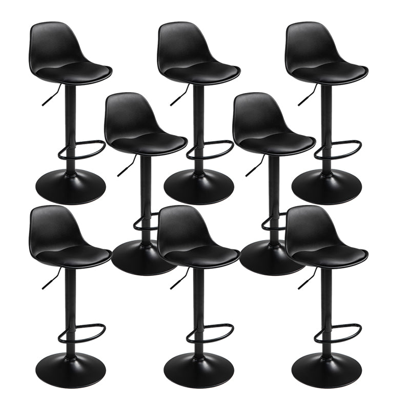 Plastic Adjustable Height Bar Stool Contemporary Upholstered Bar Stool