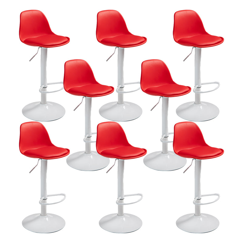 Plastic Adjustable Height Bar Stool Contemporary Upholstered Bar Stool