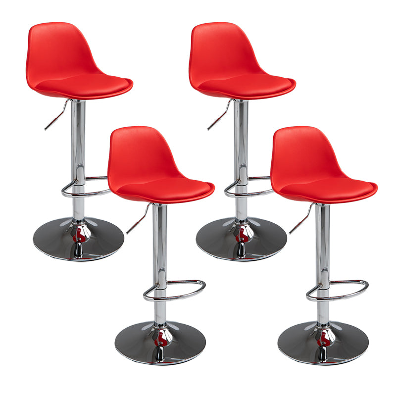 Plastic Adjustable Height Bar Stool Contemporary Upholstered Bar Stool