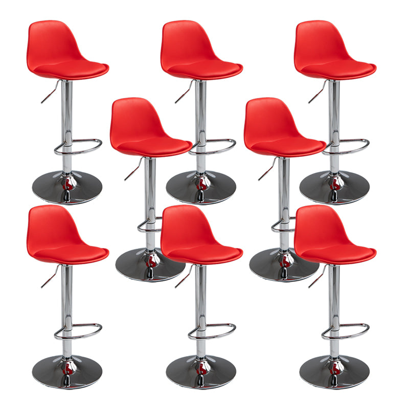 Plastic Adjustable Height Bar Stool Contemporary Upholstered Bar Stool