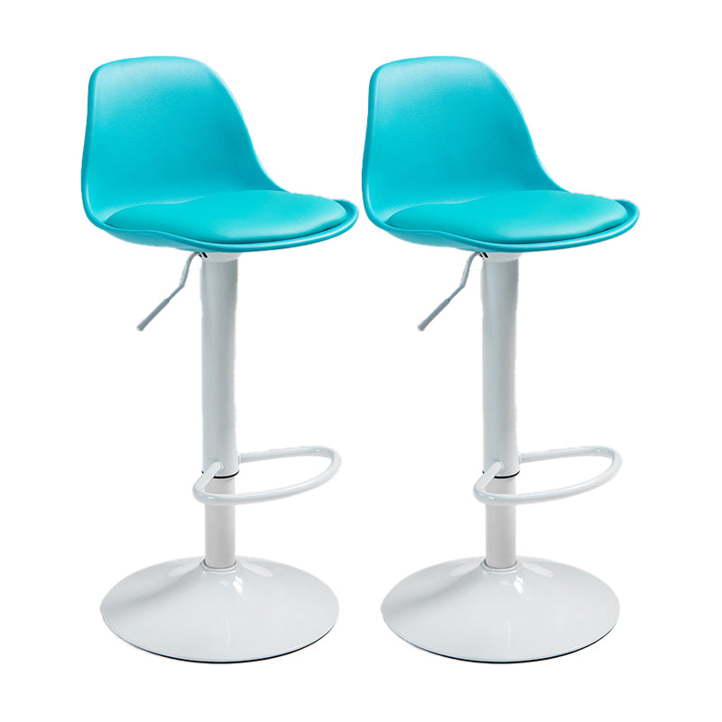 Plastic Adjustable Height Bar Stool Contemporary Upholstered Bar Stool