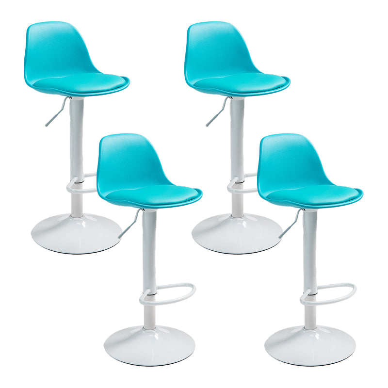 Plastic Adjustable Height Bar Stool Contemporary Upholstered Bar Stool