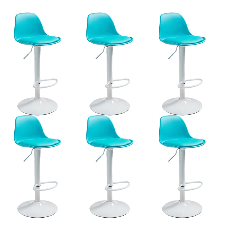 Plastic Adjustable Height Bar Stool Contemporary Upholstered Bar Stool