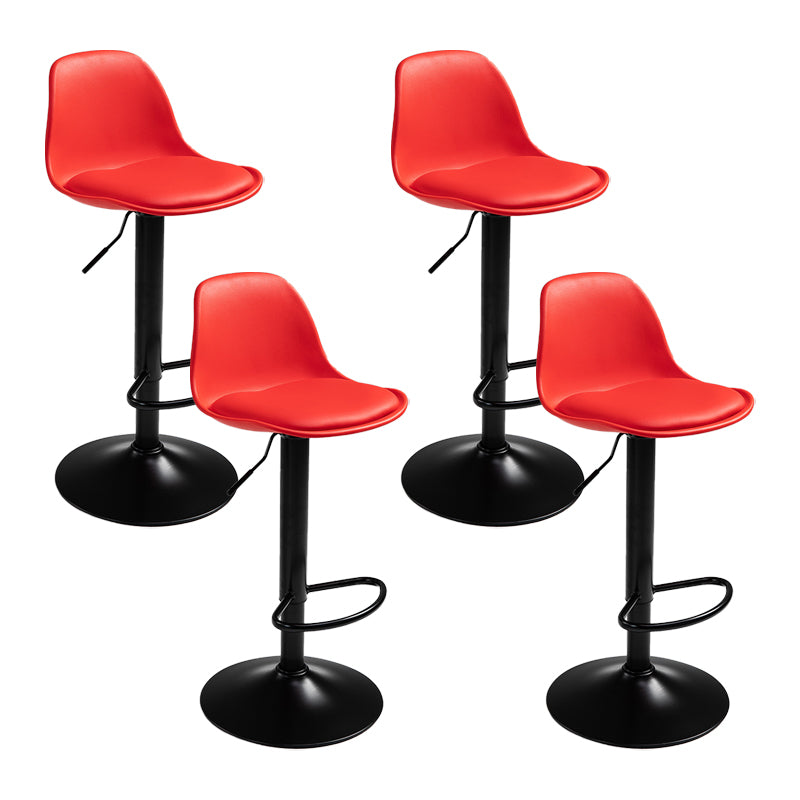 Plastic Adjustable Height Bar Stool Contemporary Upholstered Bar Stool