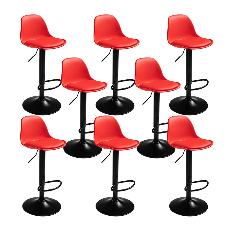 Plastic Adjustable Height Bar Stool Contemporary Upholstered Bar Stool