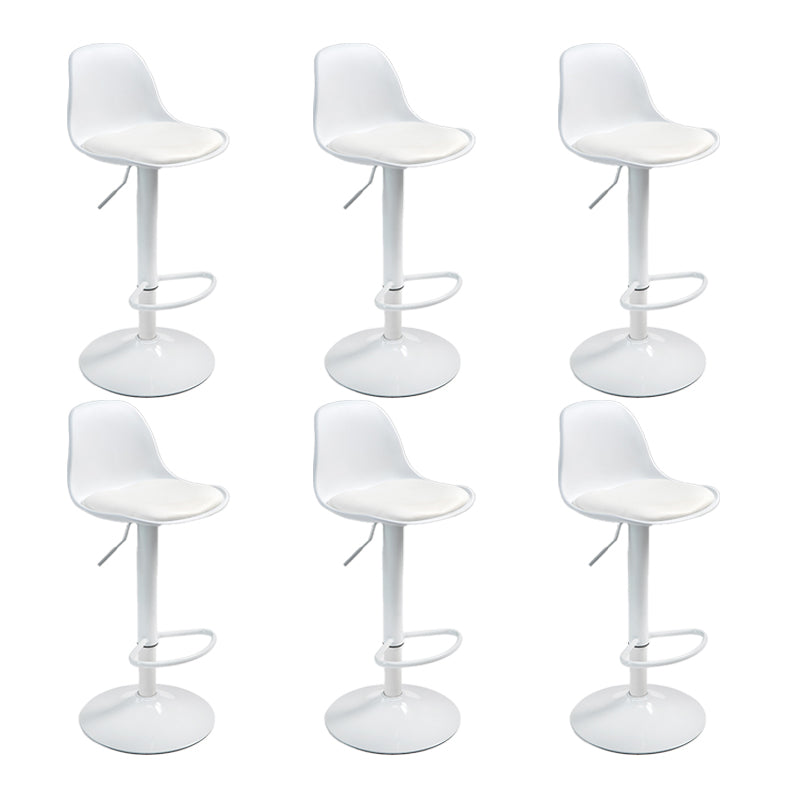 Plastic Adjustable Height Bar Stool Contemporary Upholstered Bar Stool