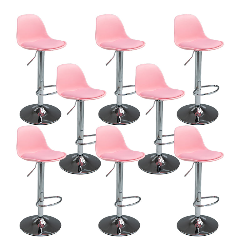 Plastic Adjustable Height Bar Stool Contemporary Upholstered Bar Stool