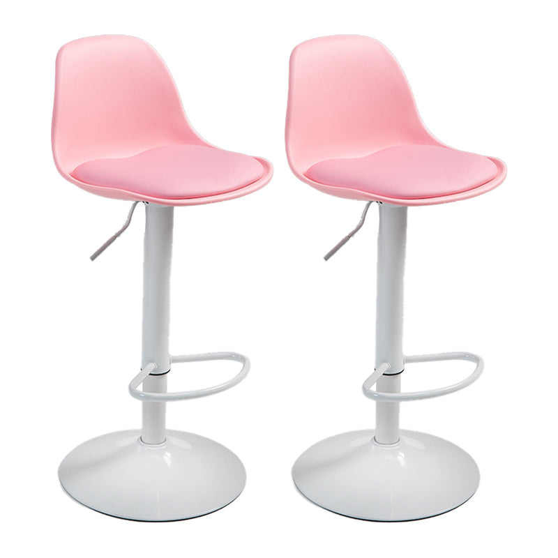 Plastic Adjustable Height Bar Stool Contemporary Upholstered Bar Stool