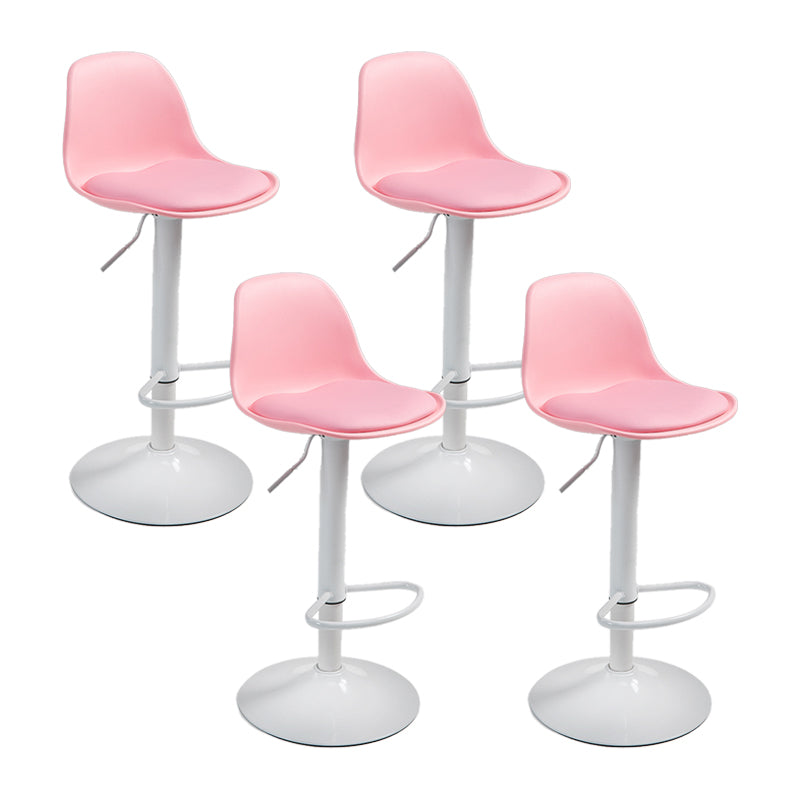 Plastic Adjustable Height Bar Stool Contemporary Upholstered Bar Stool