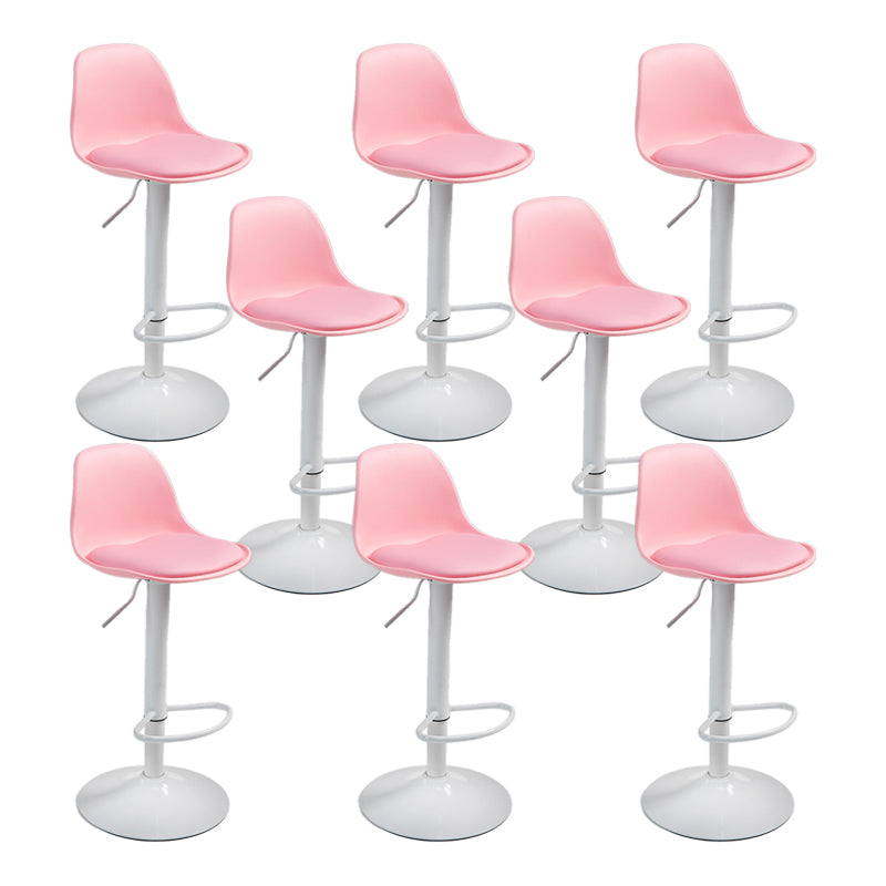 Plastic Adjustable Height Bar Stool Contemporary Upholstered Bar Stool