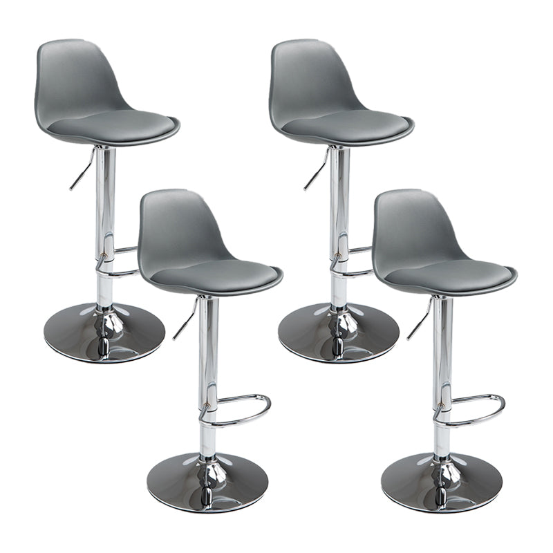 Plastic Adjustable Height Bar Stool Contemporary Upholstered Bar Stool