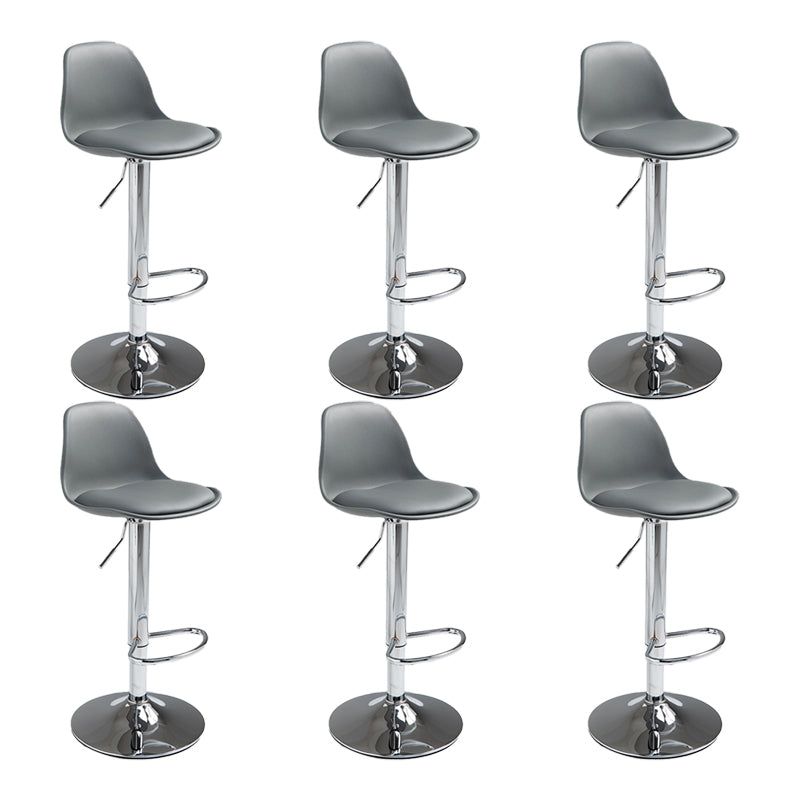 Plastic Adjustable Height Bar Stool Contemporary Upholstered Bar Stool