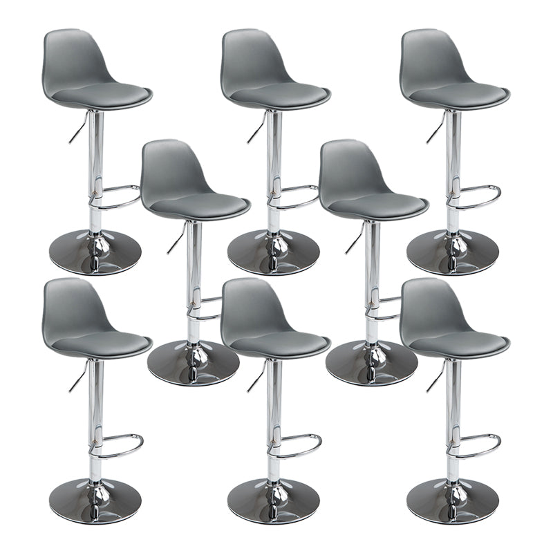 Plastic Adjustable Height Bar Stool Contemporary Upholstered Bar Stool