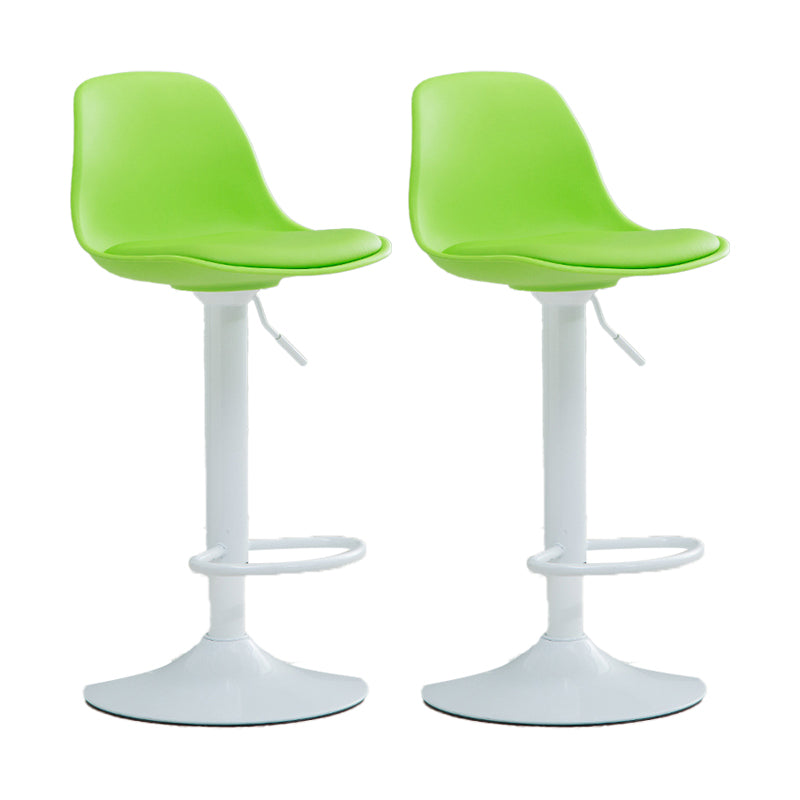 Plastic Adjustable Height Bar Stool Contemporary Upholstered Bar Stool