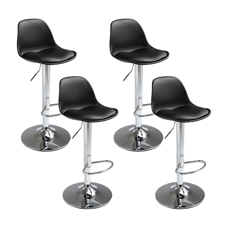 Plastic Adjustable Height Bar Stool Contemporary Upholstered Bar Stool