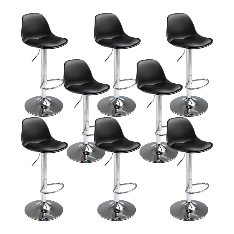 Plastic Adjustable Height Bar Stool Contemporary Upholstered Bar Stool