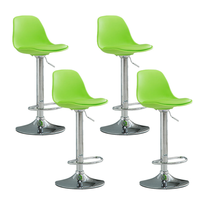 Plastic Adjustable Height Bar Stool Contemporary Upholstered Bar Stool