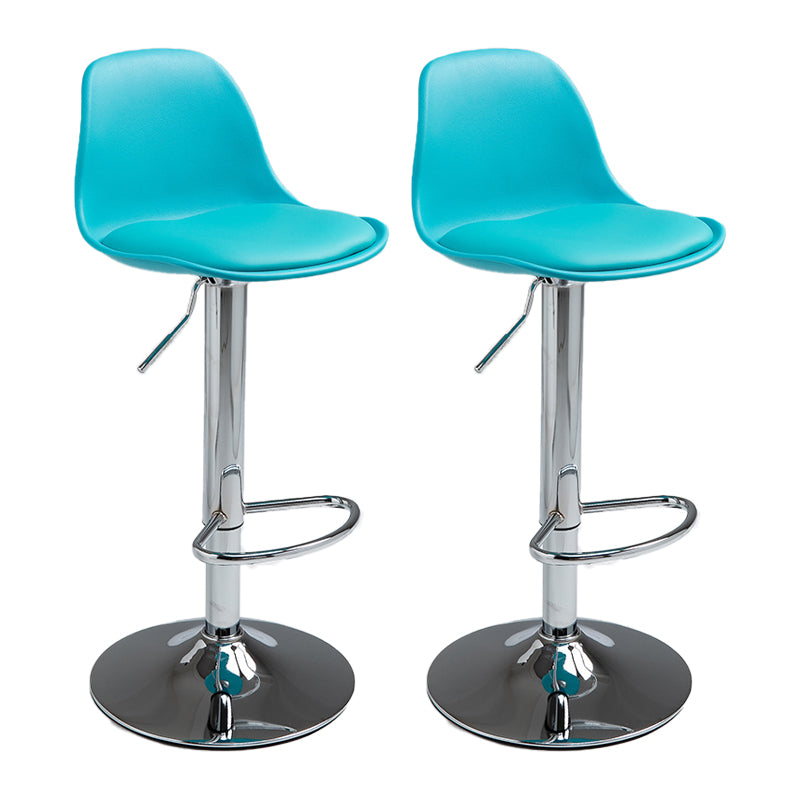 Plastic Adjustable Height Bar Stool Contemporary Upholstered Bar Stool