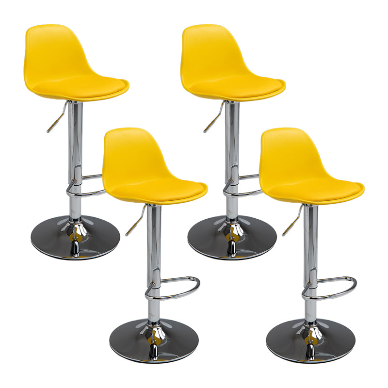 Plastic Adjustable Height Bar Stool Contemporary Upholstered Bar Stool