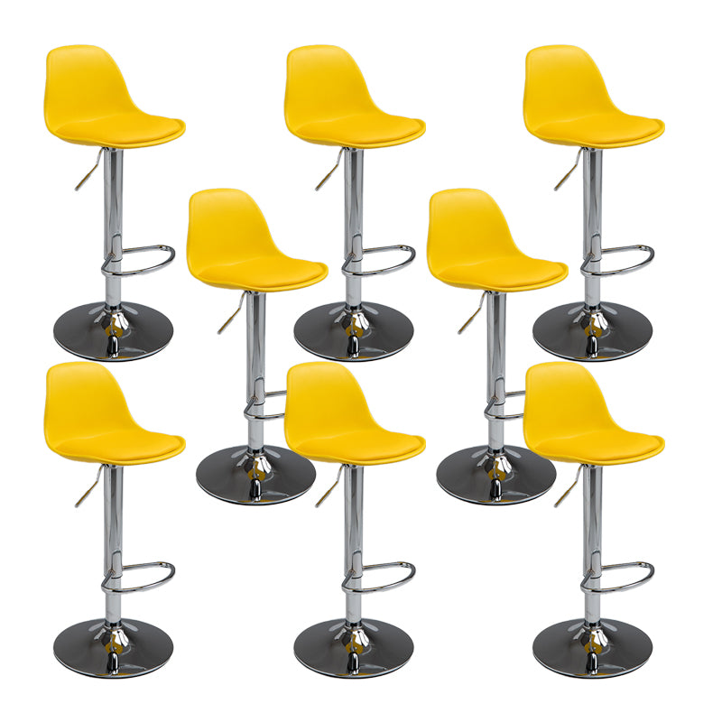 Plastic Adjustable Height Bar Stool Contemporary Upholstered Bar Stool