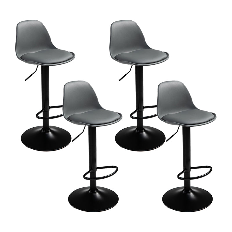 Plastic Adjustable Height Bar Stool Contemporary Upholstered Bar Stool