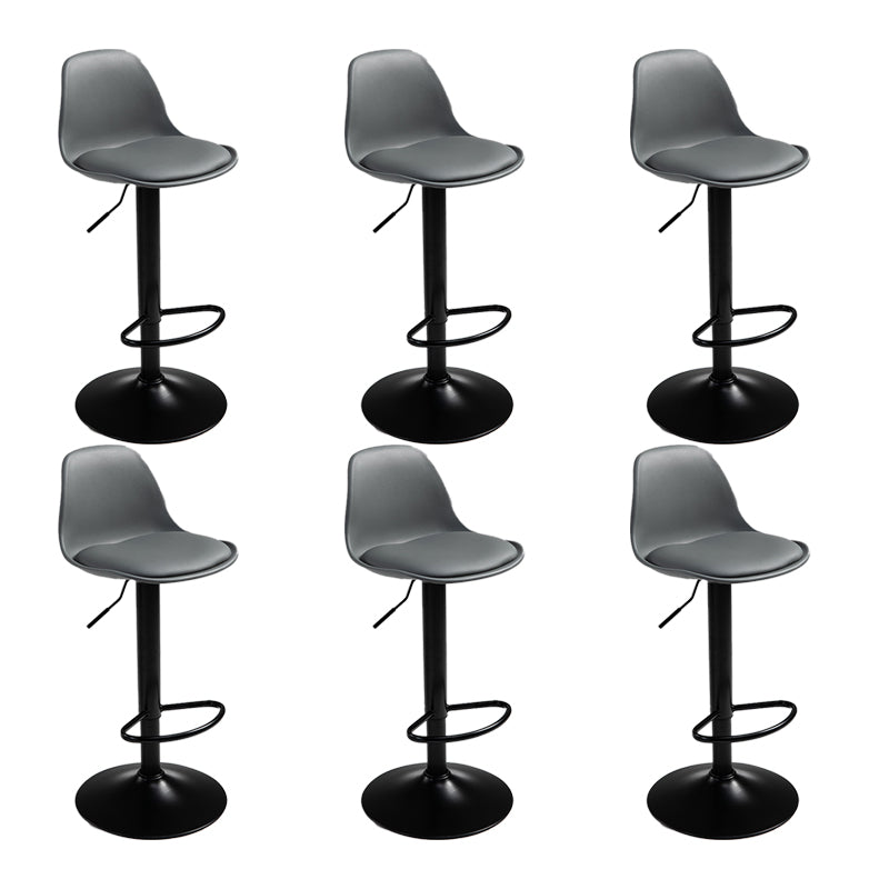 Plastic Adjustable Height Bar Stool Contemporary Upholstered Bar Stool