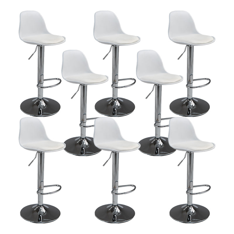 Plastic Adjustable Height Bar Stool Contemporary Upholstered Bar Stool