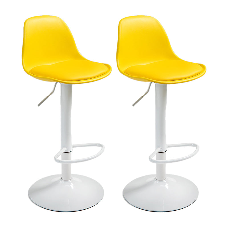 Plastic Adjustable Height Bar Stool Contemporary Upholstered Bar Stool