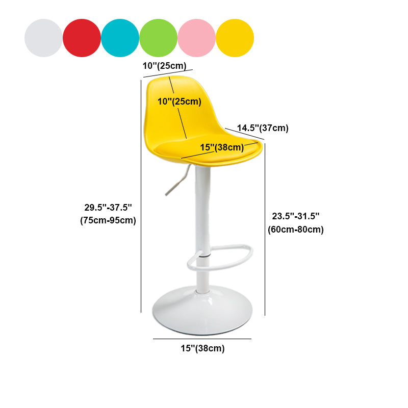 Plastic Adjustable Height Bar Stool Contemporary Upholstered Bar Stool